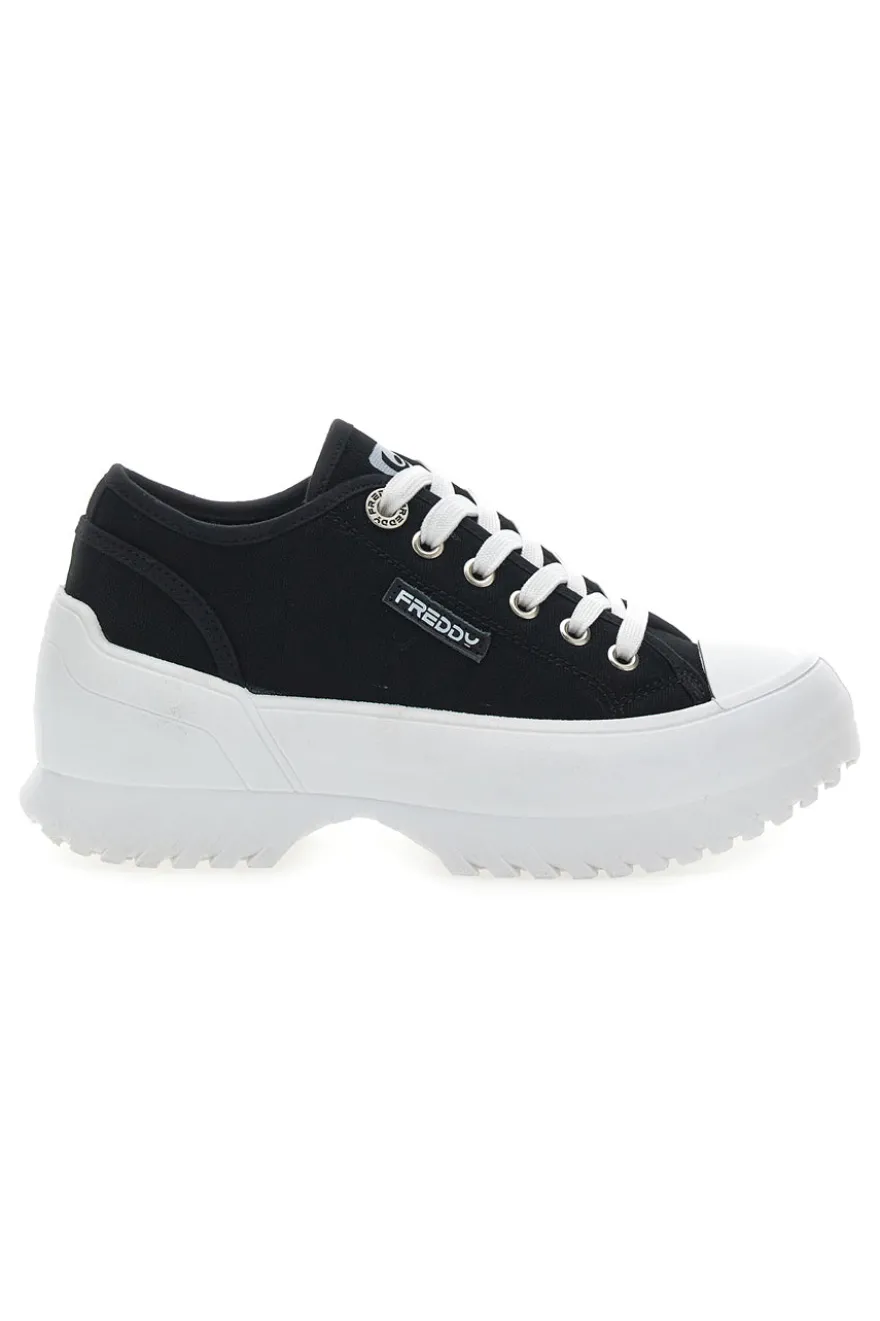 Sneakers Nere Con Suola Platform Bianca FREDDY FY7601