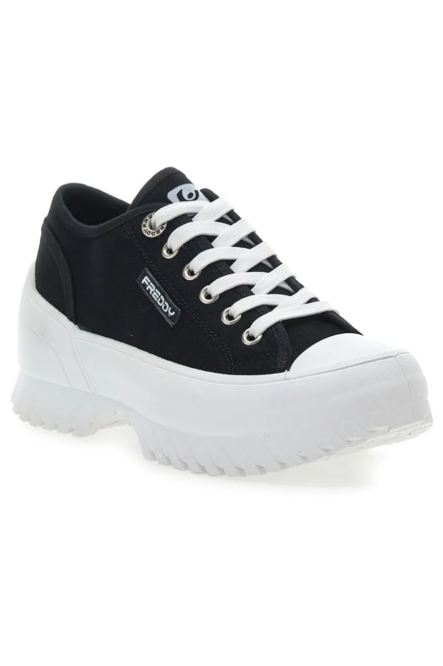 Sneakers Nere Con Suola Platform Bianca FREDDY FY7601