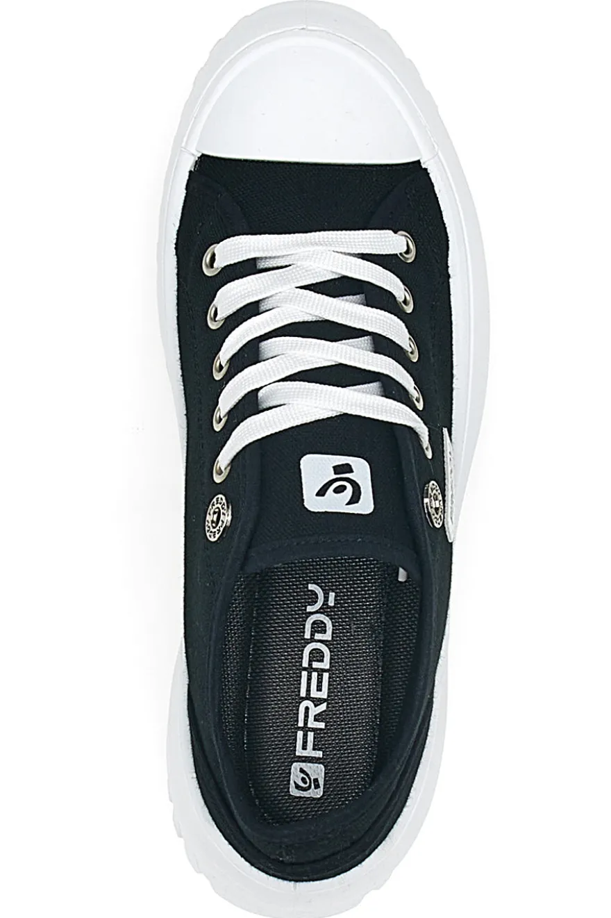 Sneakers Nere Con Suola Platform Bianca FREDDY FY7601