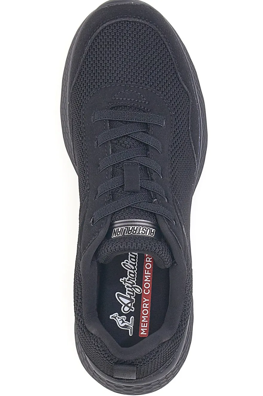 Sneakers Nere Con Tomaia in Mesh e Effetto Memory AUSTRALIAN AU25M505