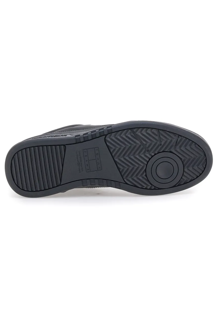 Sneakers Nere Con Tomaia In Pelle TOMMY JEANS CUPSOLE