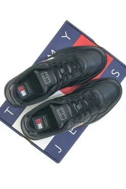 Sneakers Nere Con Tomaia In Pelle TOMMY JEANS CUPSOLE