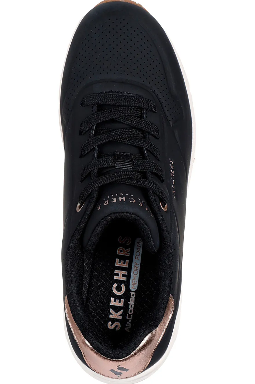 Sneakers nere con zeppa e dettagli metallici Skechers UNO Wedge Hi Steps