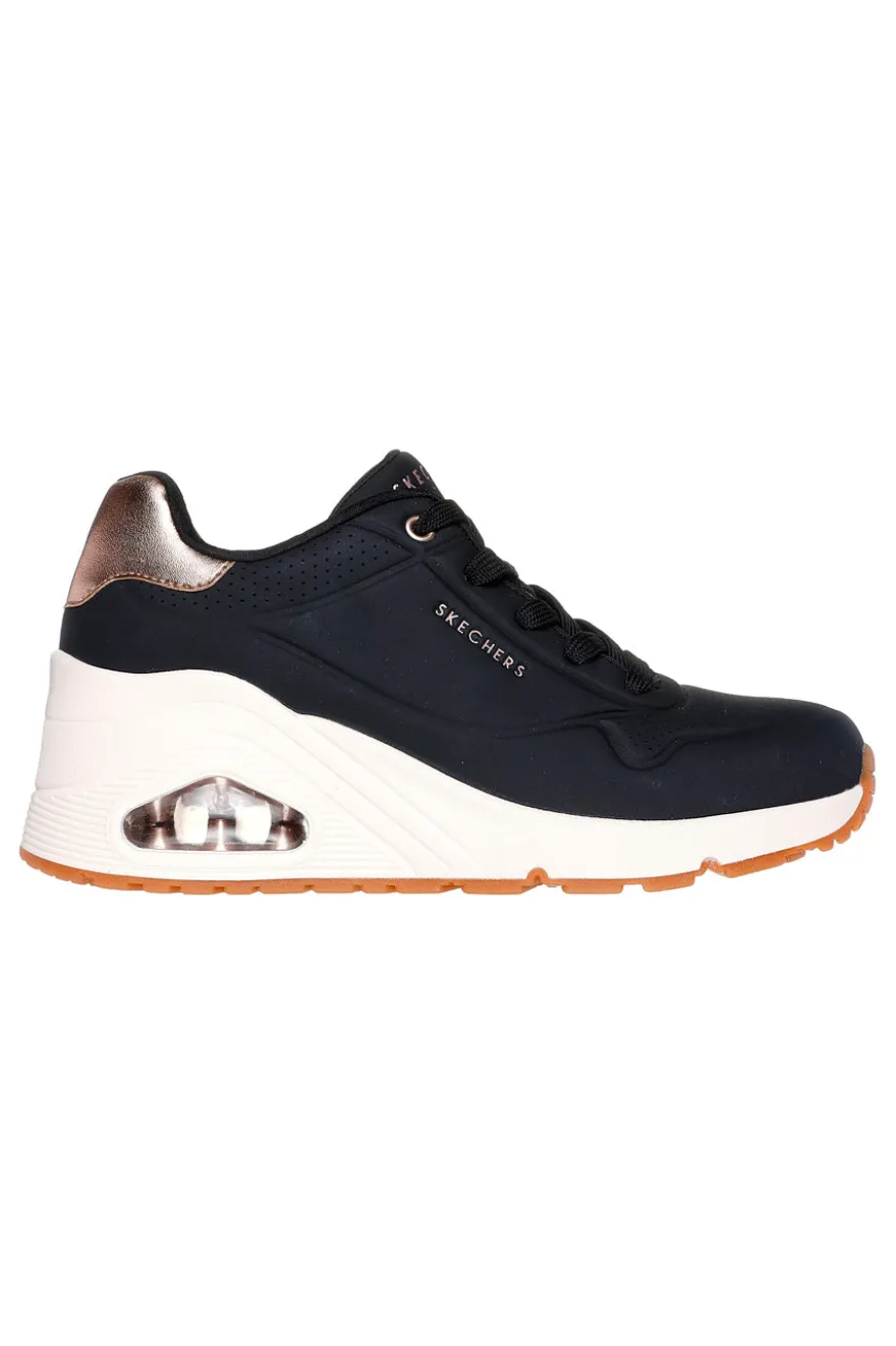 Sneakers nere con zeppa e dettagli metallici Skechers UNO Wedge Hi Steps