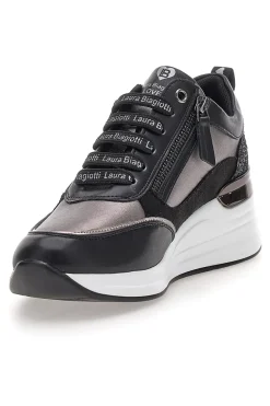 Sneakers nere con zip e dettagli glitter Laura Biagiotti L97619516