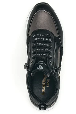 Sneakers nere con zip e dettagli glitter Laura Biagiotti L97619516