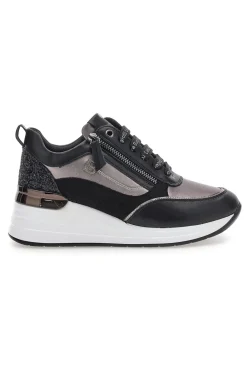 Sneakers nere con zip e dettagli glitter Laura Biagiotti L97619516