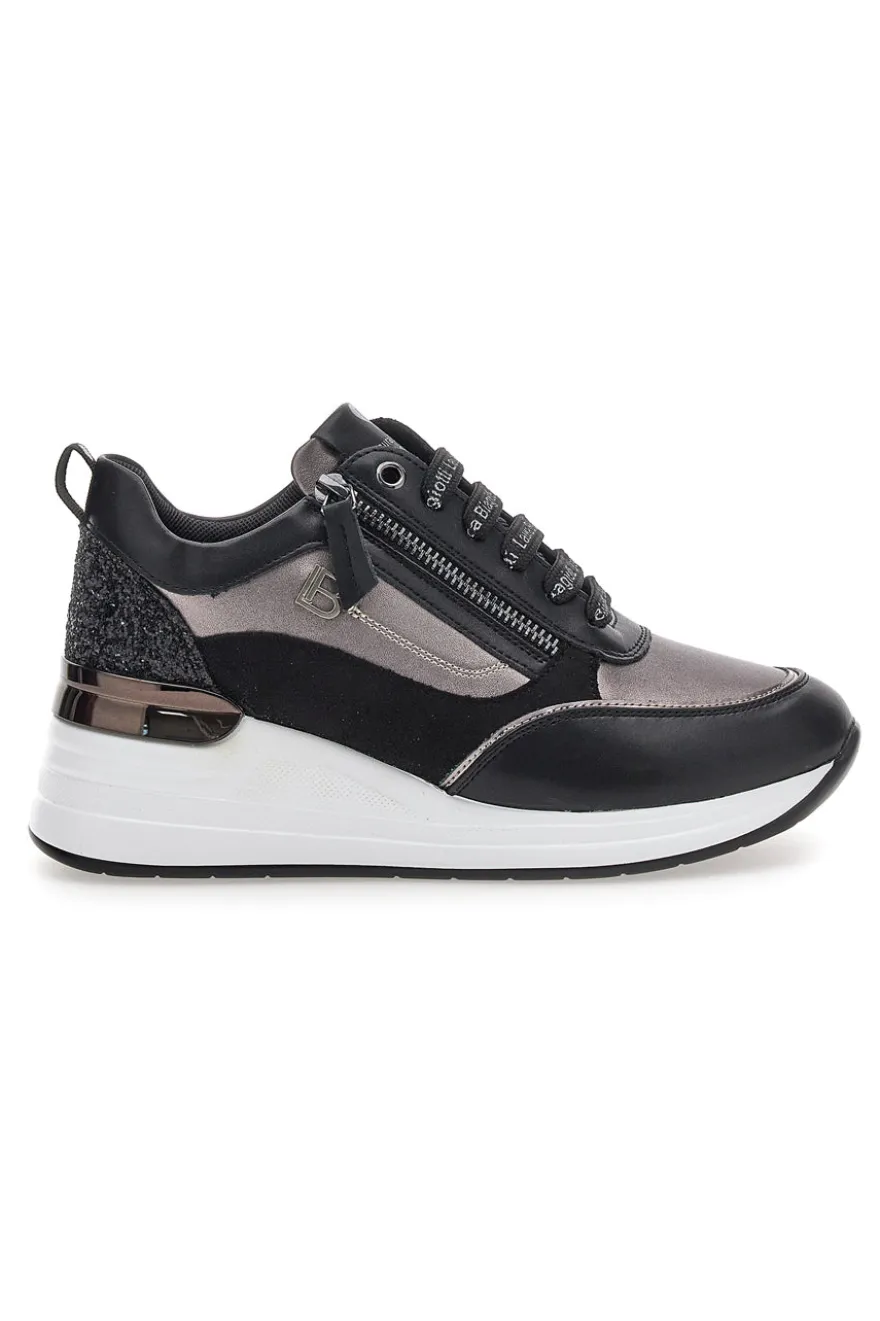 Sneakers nere con zip e dettagli glitter Laura Biagiotti L97619516