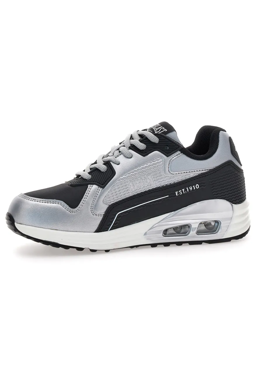 Sneakers nere e argento con fondo effetto air Everlast EV-810