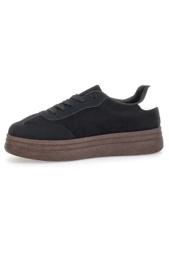 Sneakers Nere e Bianche Con Flatform First Lady 016