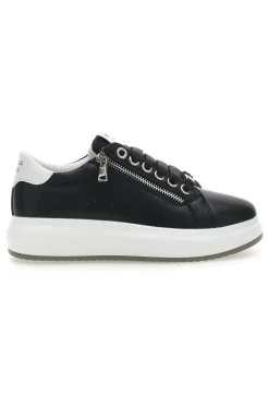 Sneakers Nere e Bianche con Cerniera Mariella Burani 51011