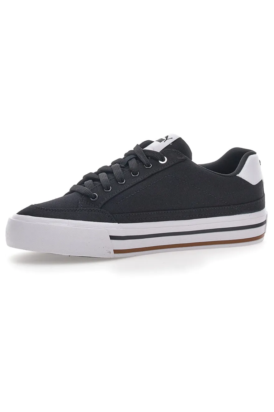 Sneakers Nere e Bianche In Tela Puma Court Classic Vulc Fs