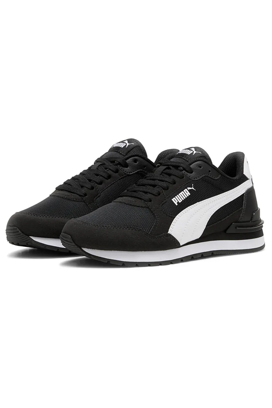 Sneakers nere e bianche in mesh Puma ST Runner v4 Mesh Jr