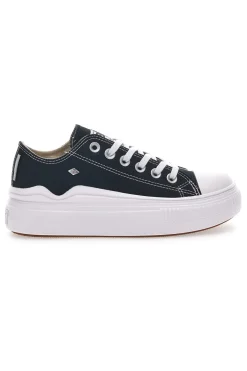 Sneakers Nere e Bianche In Tela Con Platform British Knights Kaya Flow Low