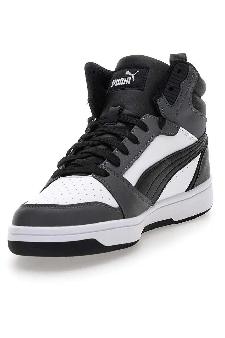 Sneakers nere e bianche mid-cut inserti a contrasto Puma Rebound V6
