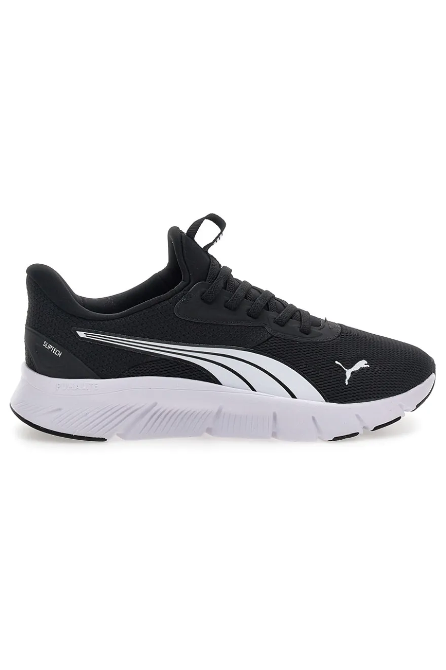 Sneakers nere e bianche slip on in mesh Puma Flexfocus Lite SLIPTECH Jr