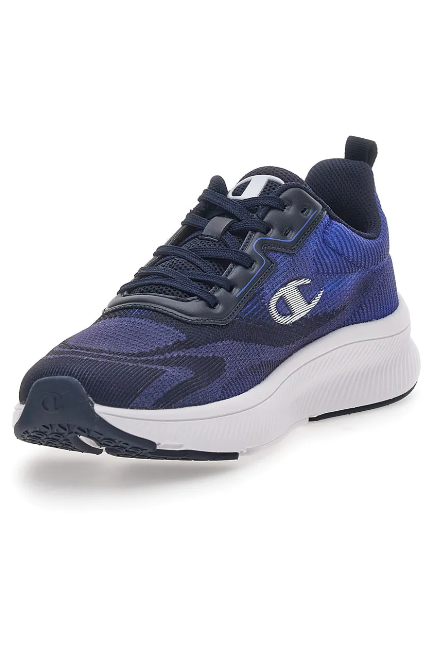 Sneakers Nere e Blu con Tomaia in Mesh CHAMPION GALACTIC Low Cut Shoe
