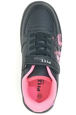 Sneakers nere e rosa con stampa colorata PITT KIDS K191562