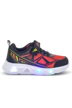 Sneakers Nere e Rosse con luci Pitt kids 11562