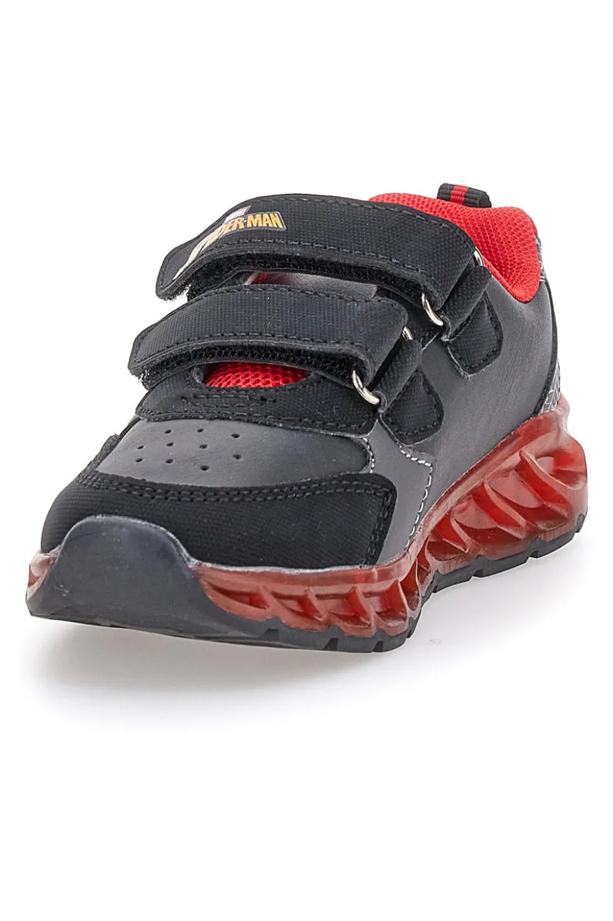 Sneakers nere e rosse con luci Spiderman R1310616S