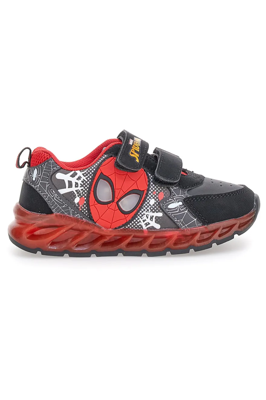 Sneakers nere e rosse con luci Spiderman R1310616S