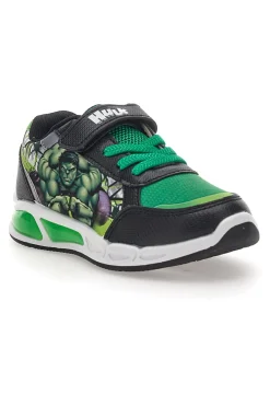 Sneakers Nere e Verdi con Luci e Velcro Avengers Hulk R1010201T