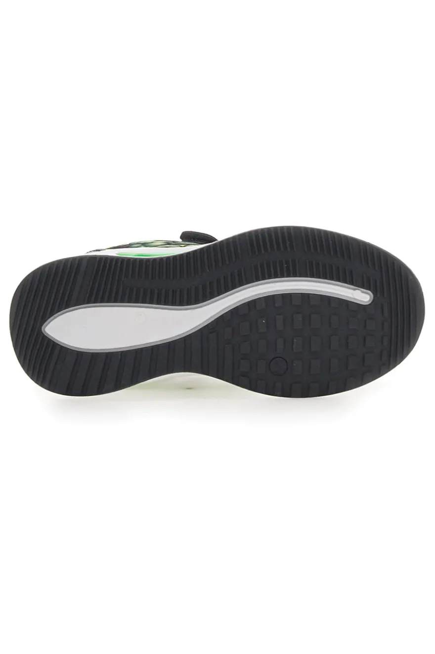 Sneakers Nere e Verdi con Luci e Velcro Avengers Hulk R1010201T