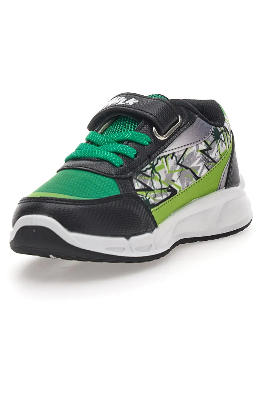 Sneakers Nere e Verdi con Luci e Velcro Avengers Hulk R1010201T