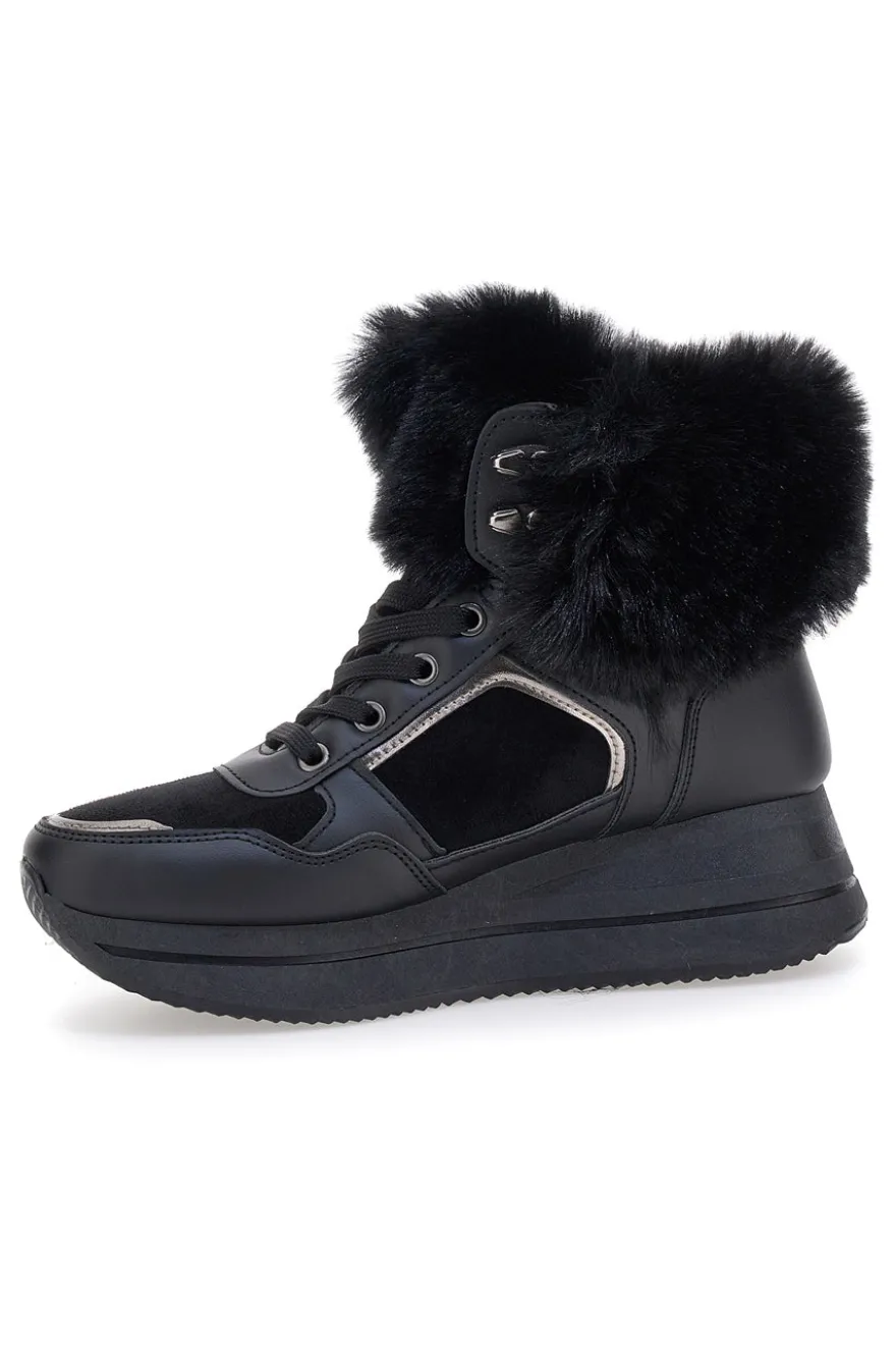 Sneakers nere imbottite con pelliccia sintetica Laura Biagiotti 9257