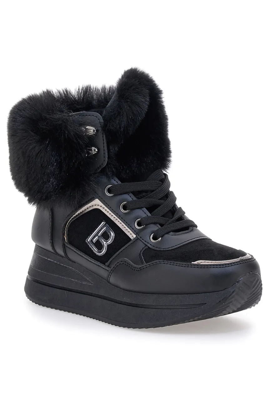Sneakers nere imbottite con pelliccia sintetica Laura Biagiotti 9257