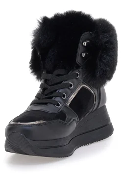Sneakers nere imbottite con pelliccia sintetica Laura Biagiotti 9257