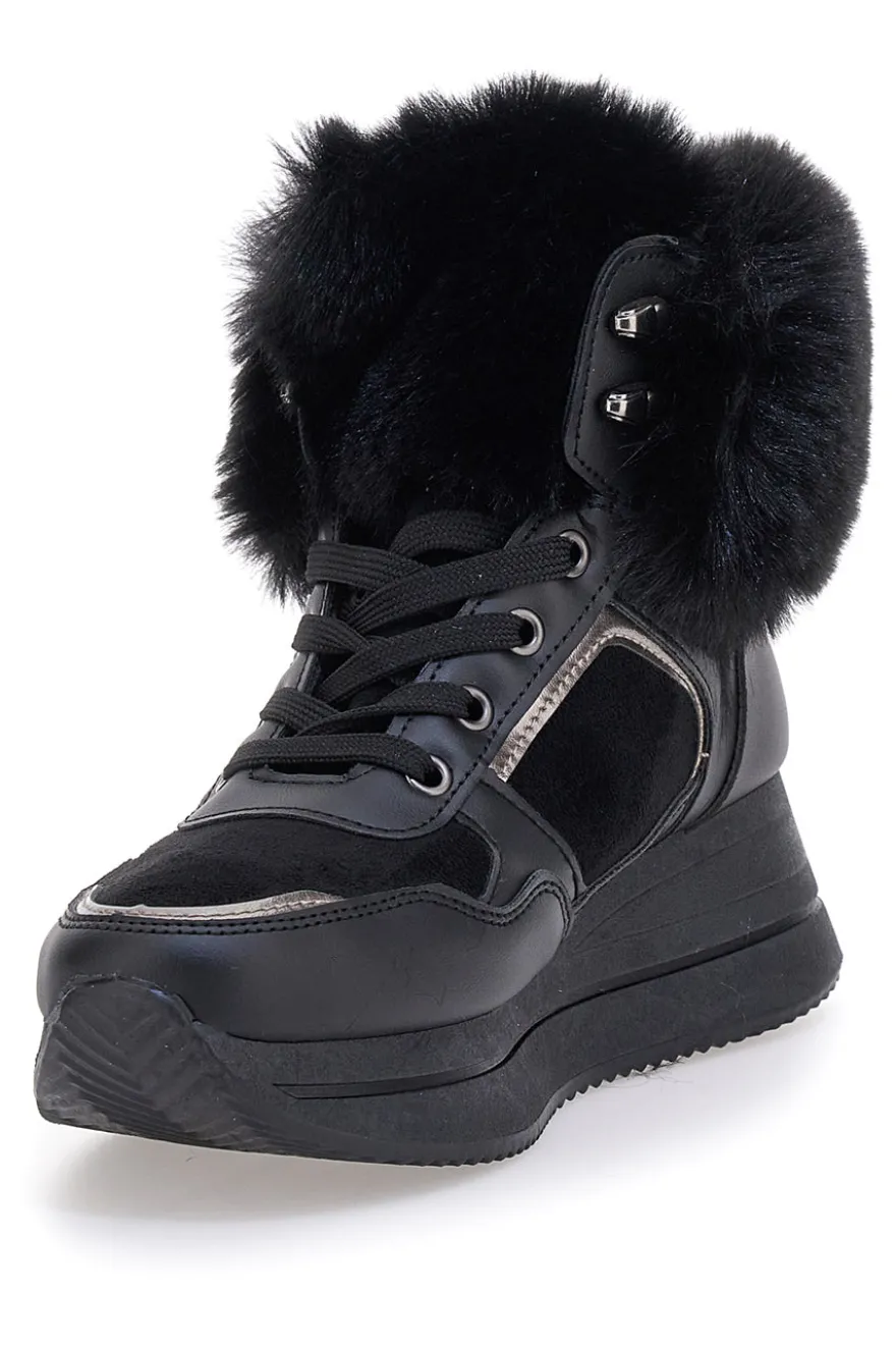 Sneakers nere imbottite con pelliccia sintetica Laura Biagiotti 9257
