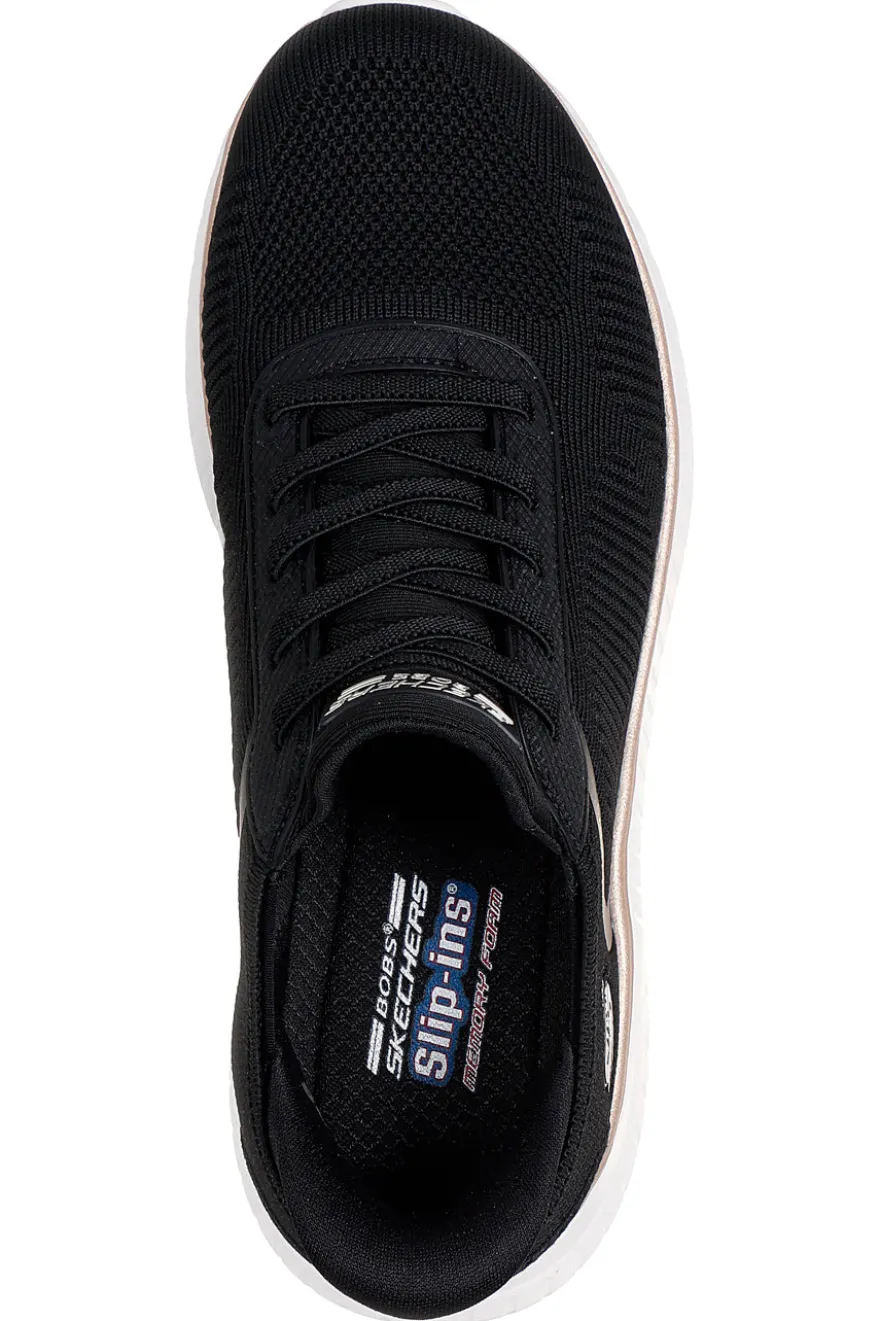 Sneakers nere in knit slip-ins con memory foam Skechers Bobs Squad Chaos Current Muse
