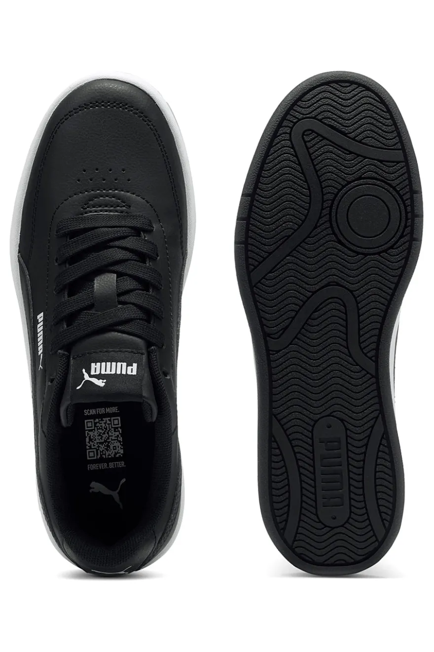 Sneakers nere in materiali sintetici con suola bicolore Puma Court Classic Clean Jr