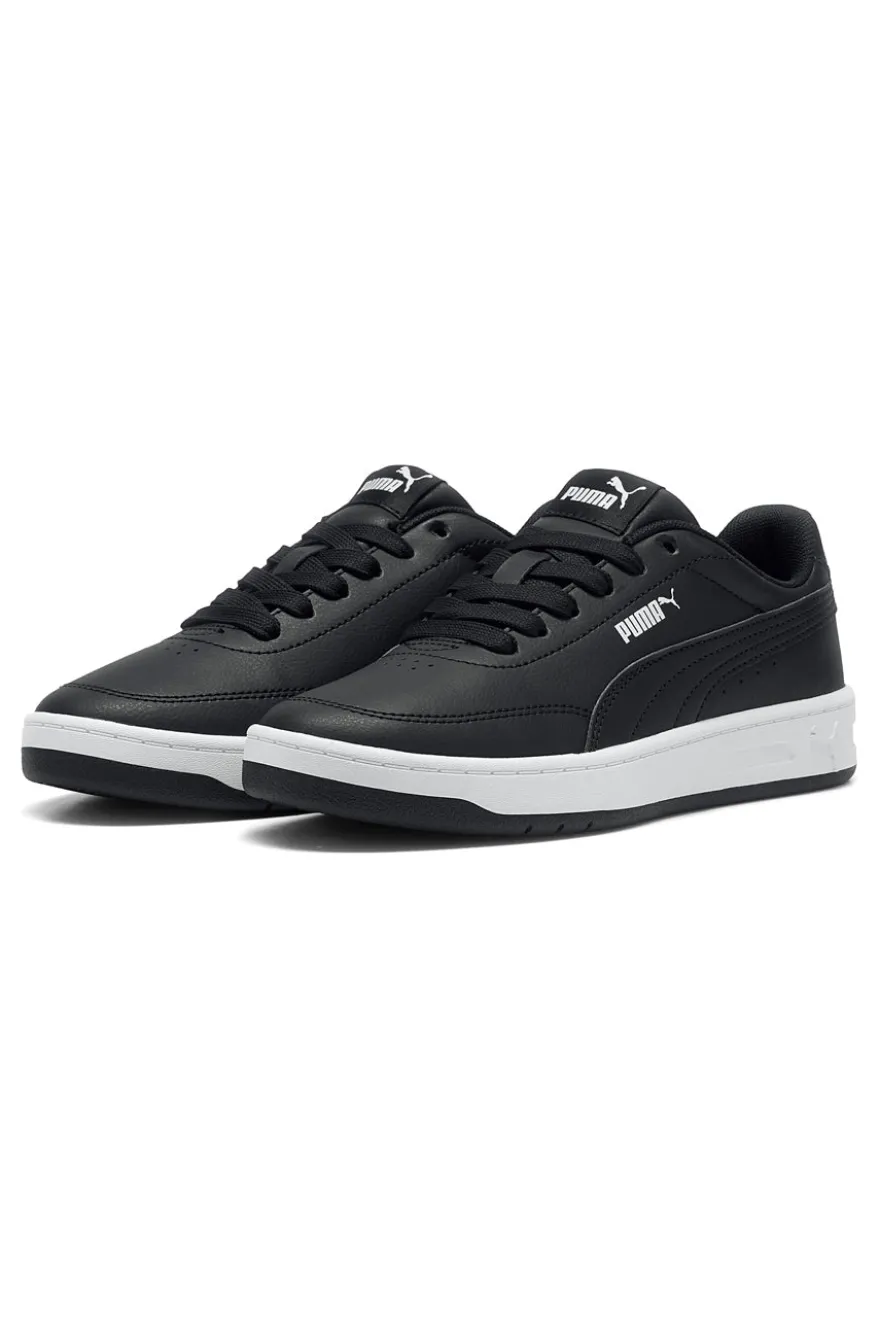 Sneakers nere in materiali sintetici con suola bicolore Puma Court Classic Clean Jr