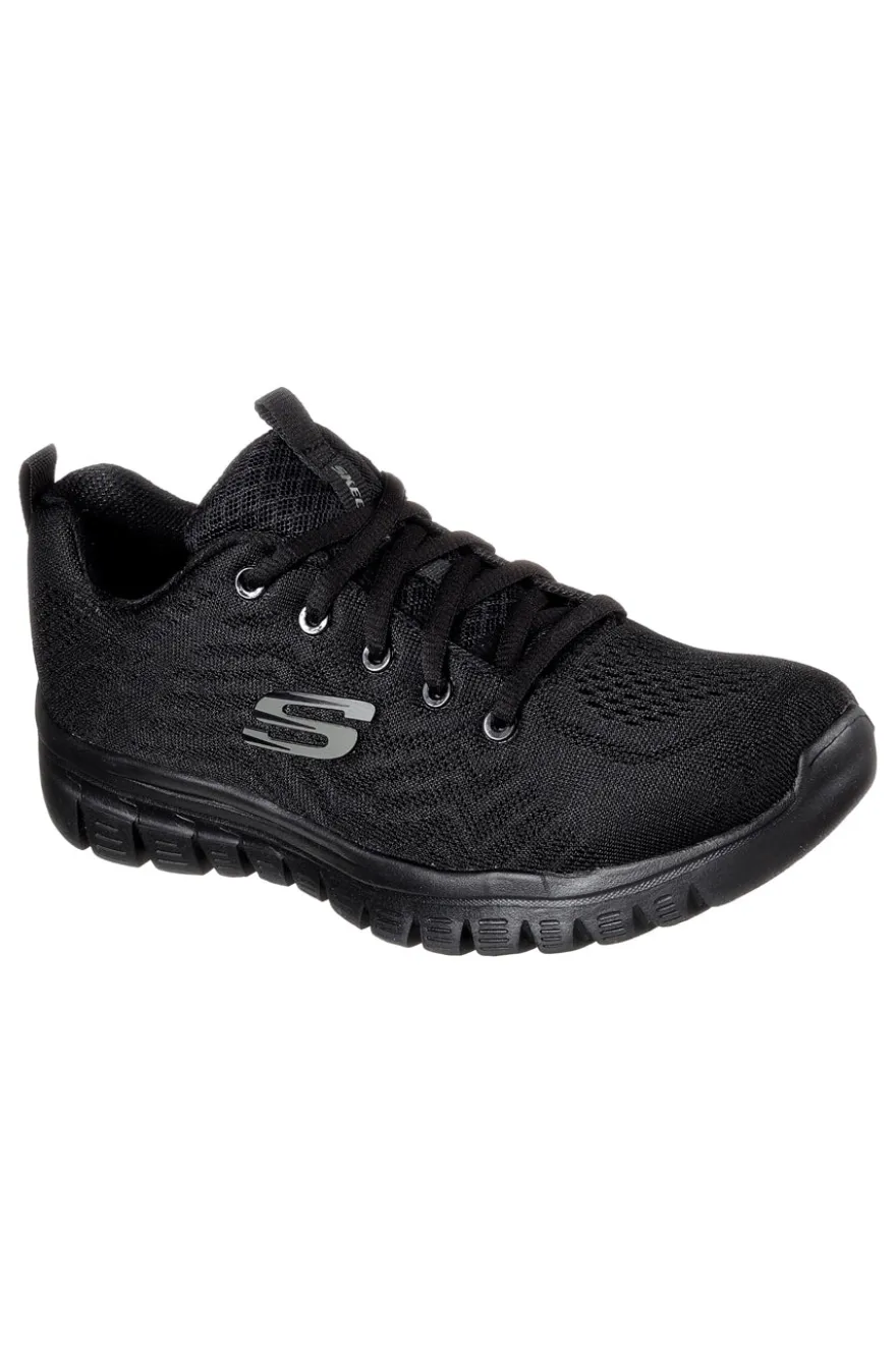 Sneakers nere in mesh con Memory Foam Skechers Graceful Get Connected