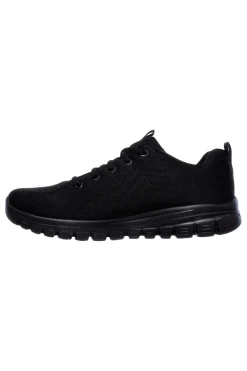 Sneakers nere in mesh con Memory Foam Skechers Graceful Get Connected