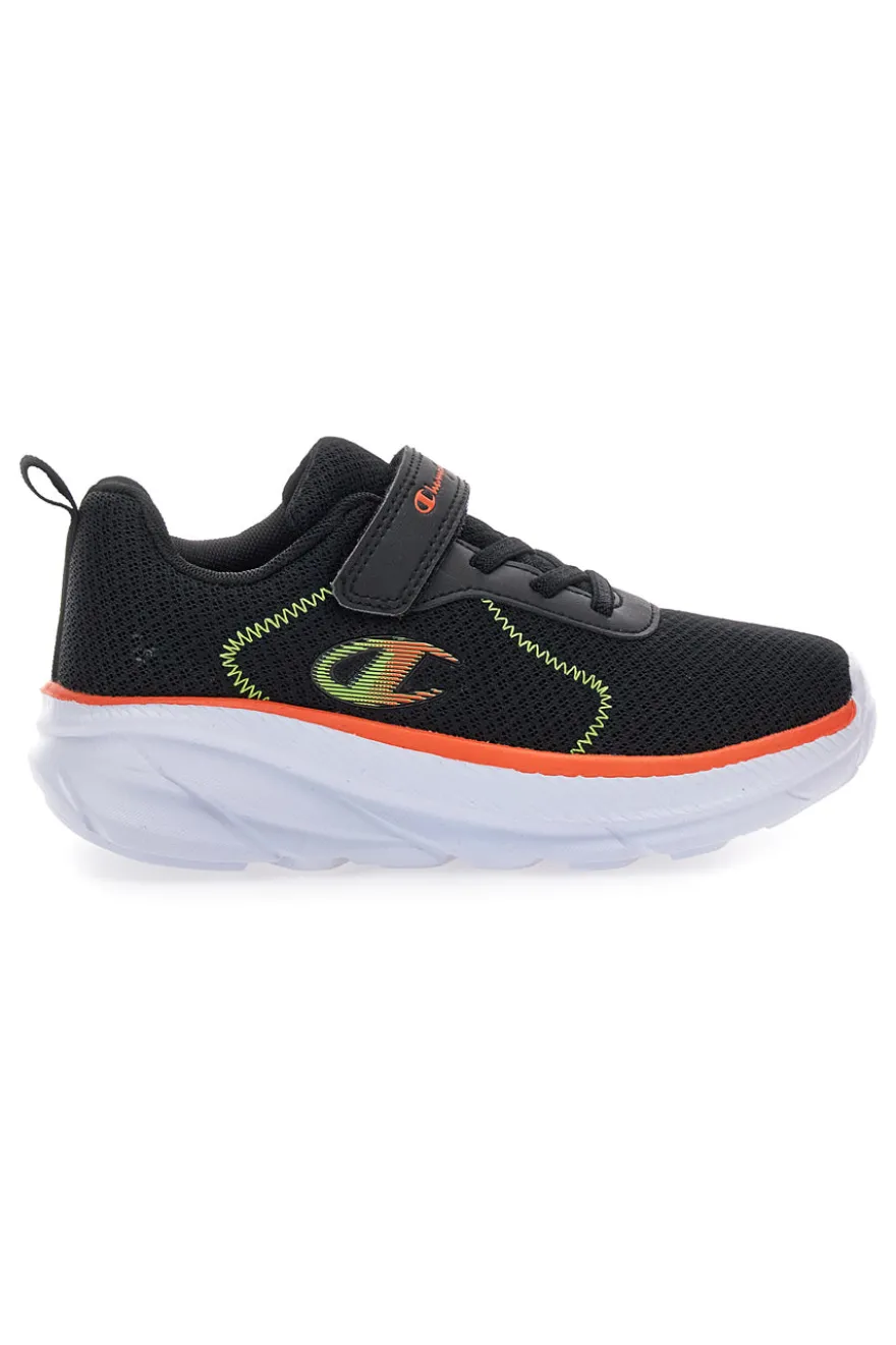 Sneakers nere in mesh con suola chunky e dettagli arancioni Champion HRO J B PS Low Cut