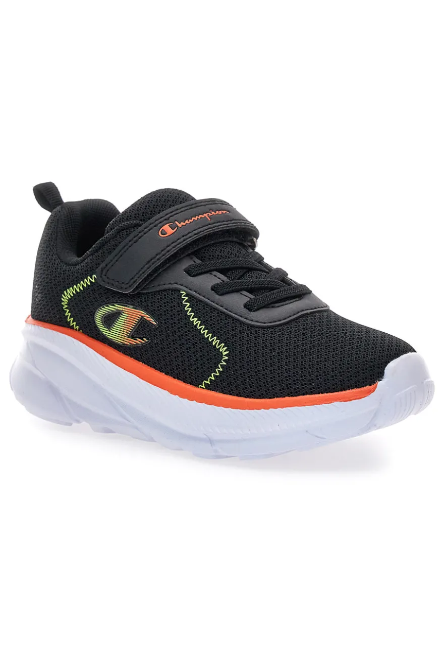 Sneakers nere in mesh con suola chunky e dettagli arancioni Champion HRO J B PS Low Cut