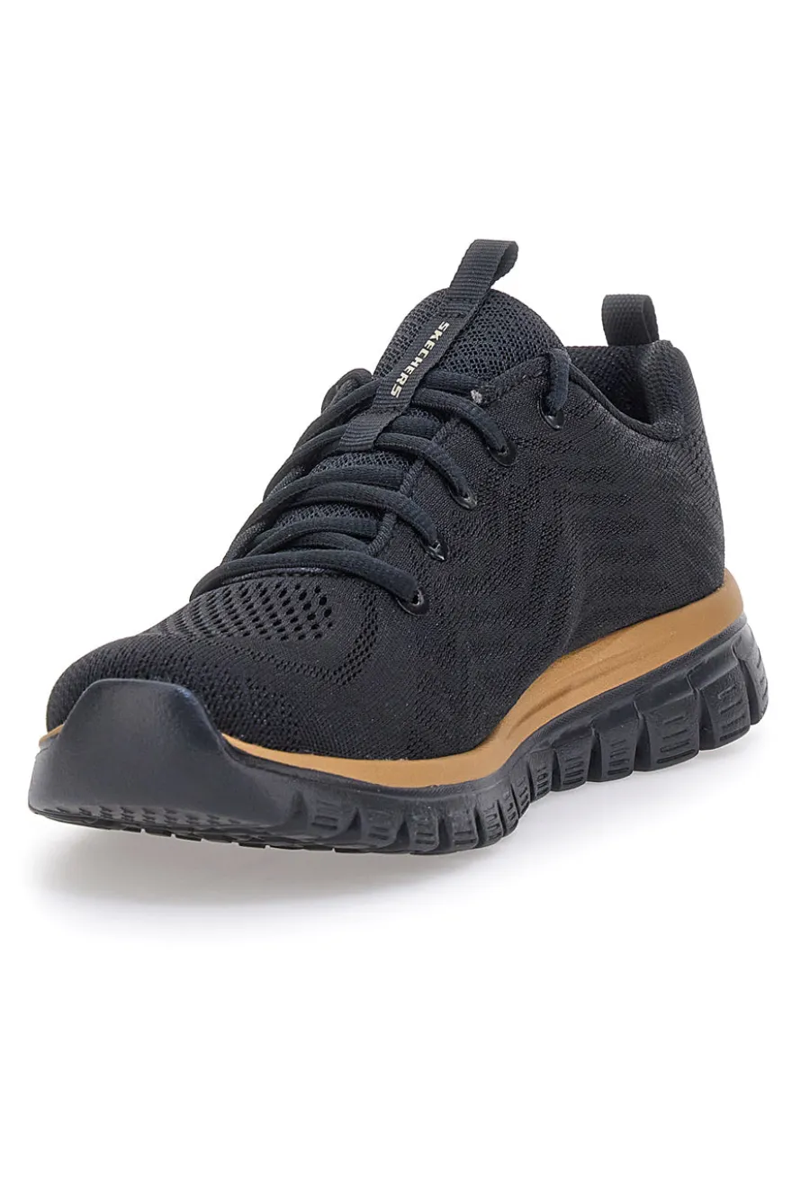 Sneakers nere in mesh con Memory Foam Skechers Graceful Get Connected