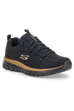 Sneakers nere in mesh con Memory Foam Skechers Graceful Get Connected