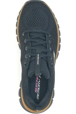 Sneakers nere in mesh con Memory Foam Skechers Graceful Get Connected