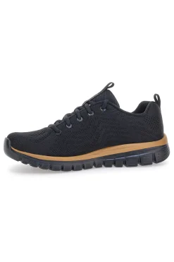 Sneakers nere in mesh con Memory Foam Skechers Graceful Get Connected