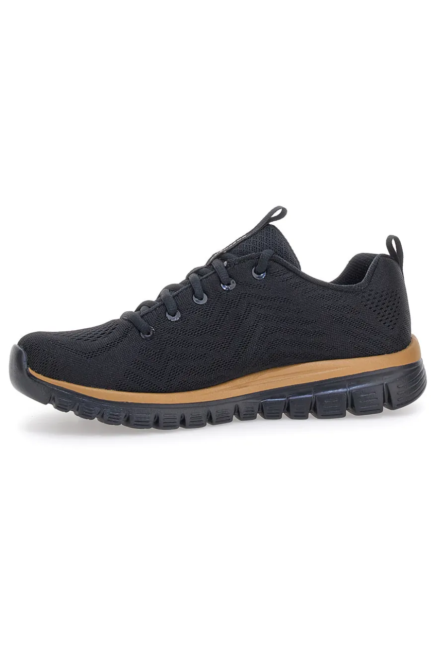 Sneakers nere in mesh con Memory Foam Skechers Graceful Get Connected