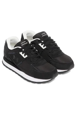 Sneakers nere in nylon con inserti scamosciati Under Armour Essential Runner