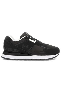 Sneakers nere in nylon con inserti scamosciati Under Armour Essential Runner