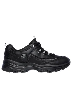 Sneakers nere in pelle con Memory Foam Skechers Iconic Unabashed