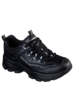 Sneakers nere in pelle con Memory Foam Skechers Iconic Unabashed