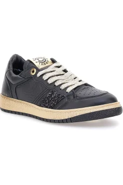Sneakers nere in pelle con dettagli glitter Made in Italy Pittarello Capsule Kelly
