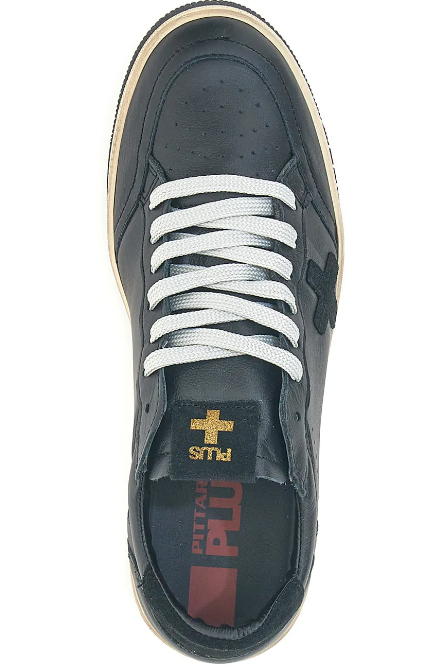 Sneakers nere in pelle con suola beige Pittarello Plus Aurelius Made in Italy